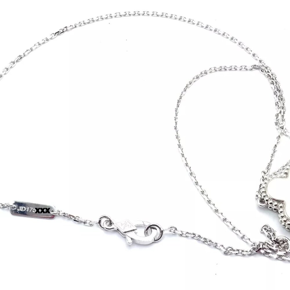 Van Cleef &Arpels Celadon Sèvres Porcelain Diamond 18k Vintage Alhambra Necklace - Picture 7 of 13